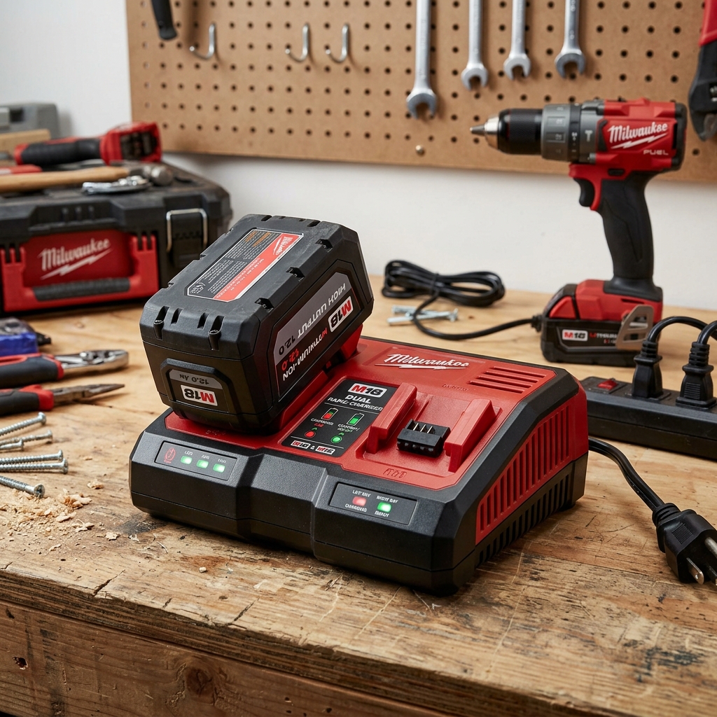 Lithium-ion power tool battery pack and fast charger